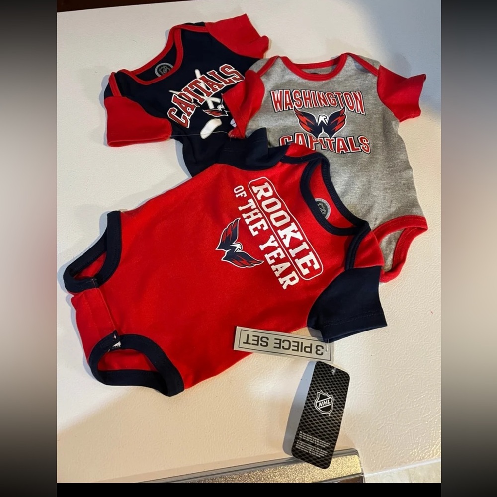 Washington capitals baby onesies